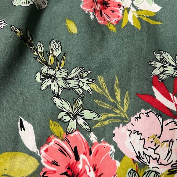 BOG Collective Bustier Babydoll Dress Small Mini Green Floral Band of Gypsies - Picture 9 of 9